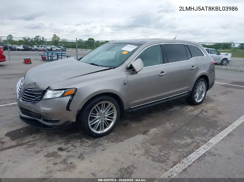 2019 Lincoln Mkt Reserve VIN: 2LMHJ5AT8KBL03986 Lot: 42307614