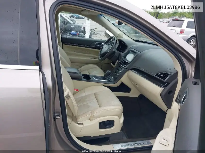 2019 Lincoln Mkt Reserve VIN: 2LMHJ5AT8KBL03986 Lot: 42307614