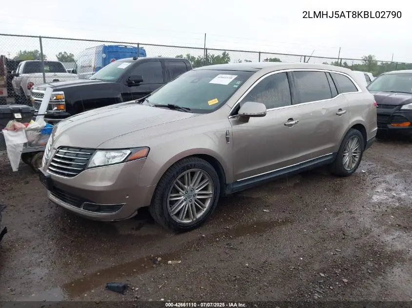 2019 Lincoln Mkt Reserve VIN: 2LMHJ5AT8KBL02790 Lot: 42661110