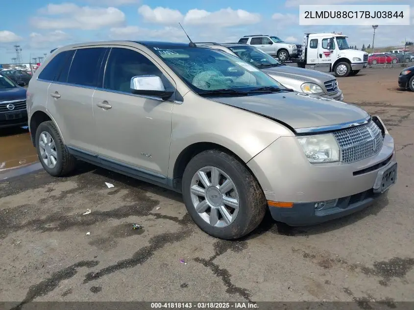 2007 Lincoln Mkx VIN: 2LMDU88C17BJ03844 Lot: 41818143