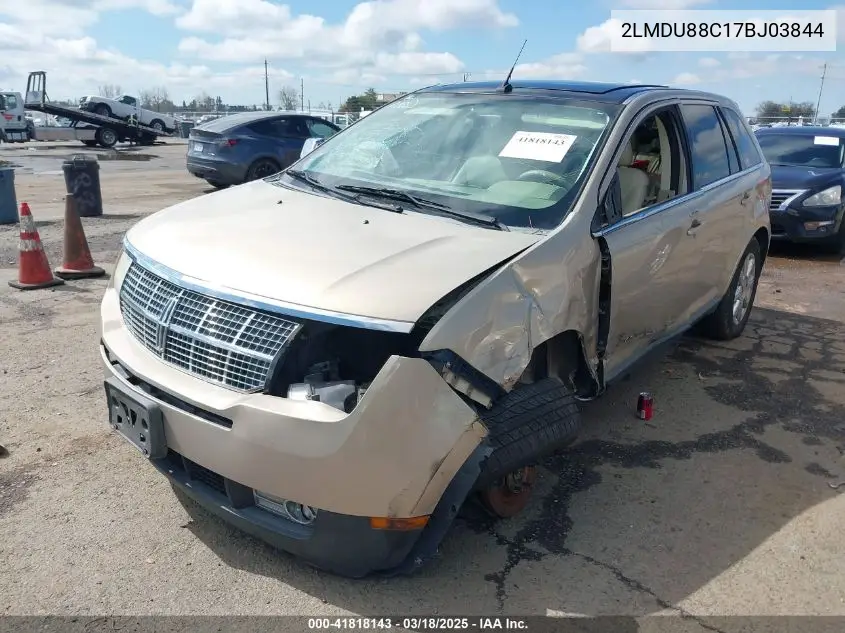 2007 Lincoln Mkx VIN: 2LMDU88C17BJ03844 Lot: 41818143