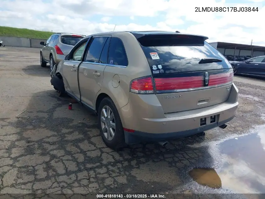 2007 Lincoln Mkx VIN: 2LMDU88C17BJ03844 Lot: 41818143