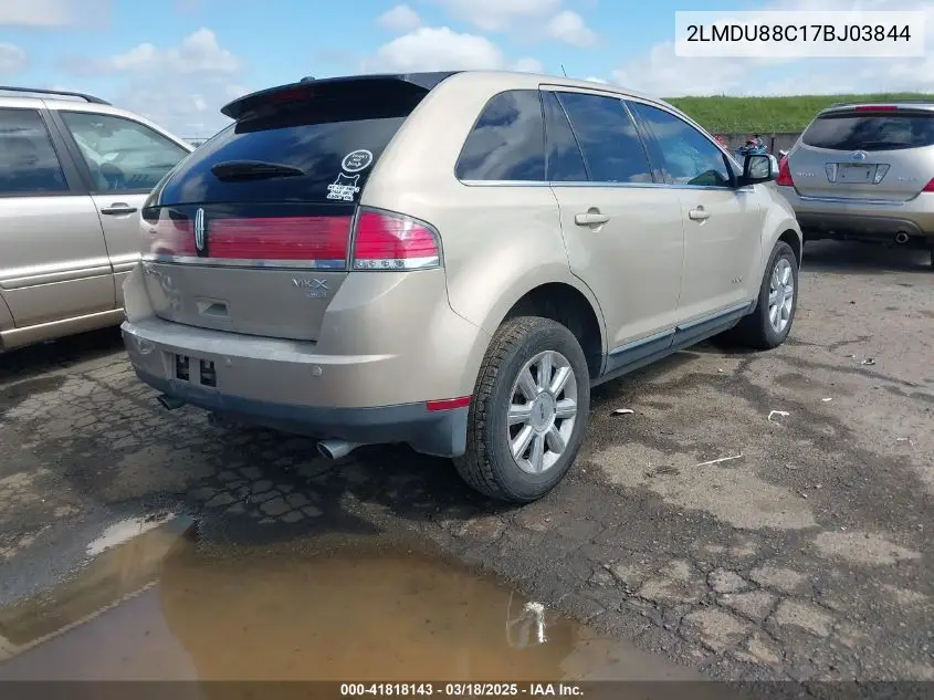 2007 Lincoln Mkx VIN: 2LMDU88C17BJ03844 Lot: 41818143