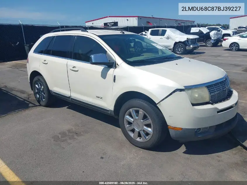 2007 Lincoln Mkx VIN: 2LMDU68C87BJ39227 Lot: 42589160