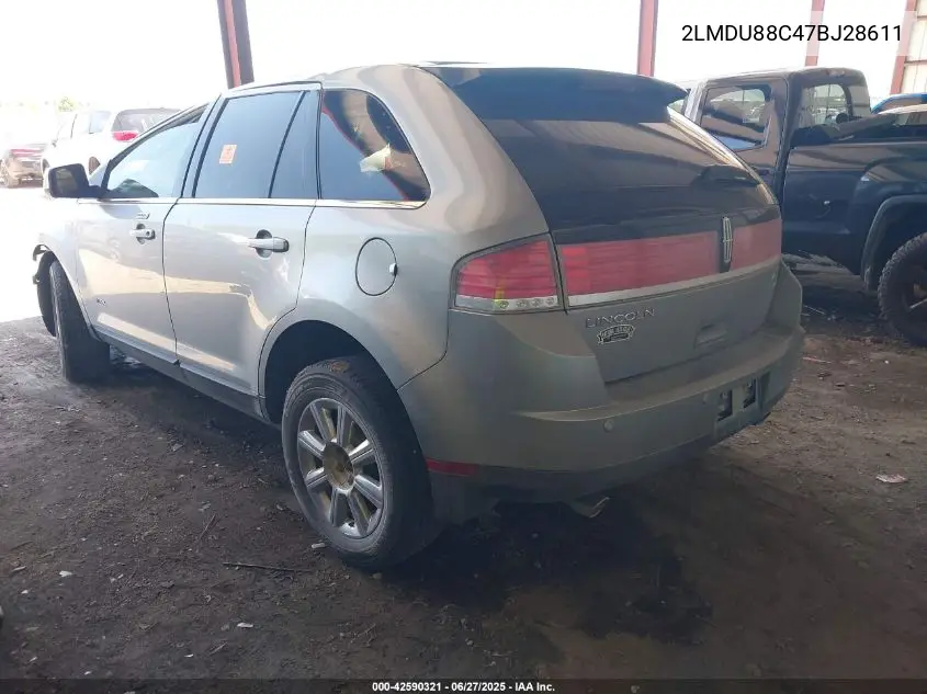 2007 Lincoln Mkx VIN: 2LMDU88C47BJ28611 Lot: 42590321
