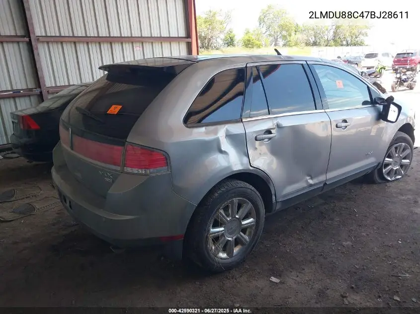 2007 Lincoln Mkx VIN: 2LMDU88C47BJ28611 Lot: 42590321