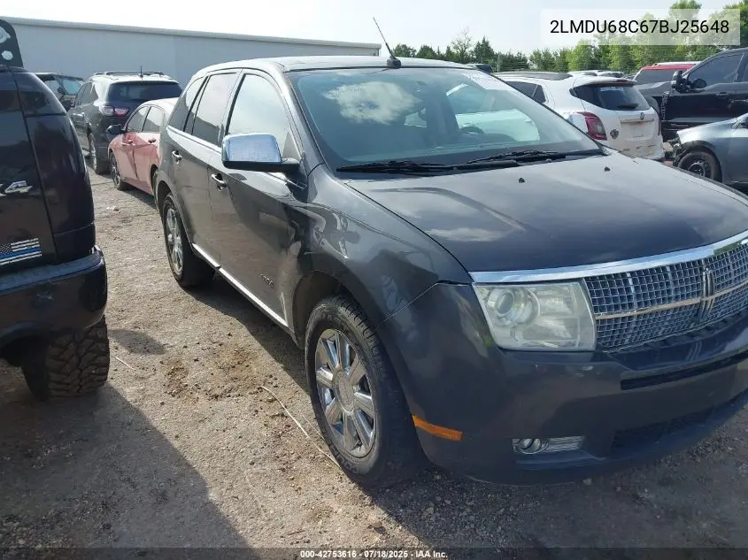 2007 Lincoln Mkx VIN: 2LMDU68C67BJ25648 Lot: 42753616