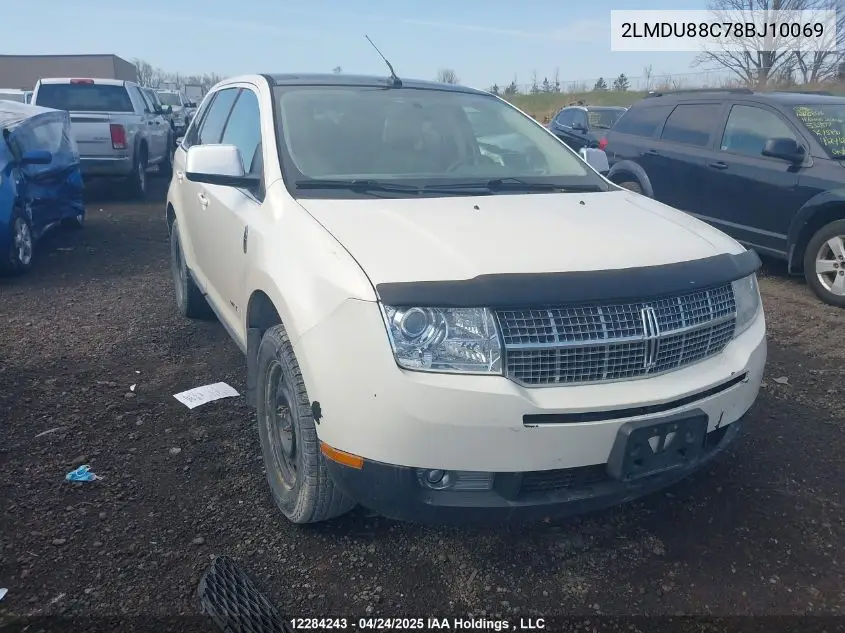 2008 Lincoln Mkx VIN: 2LMDU88C78BJ10069 Lot: 12284243