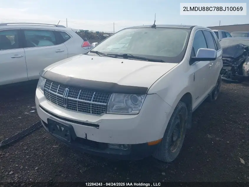 2008 Lincoln Mkx VIN: 2LMDU88C78BJ10069 Lot: 12284243