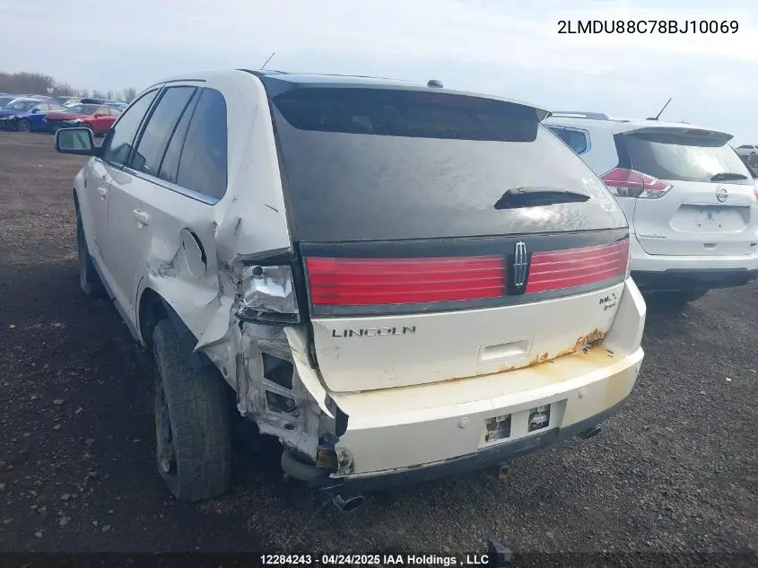 2008 Lincoln Mkx VIN: 2LMDU88C78BJ10069 Lot: 12284243