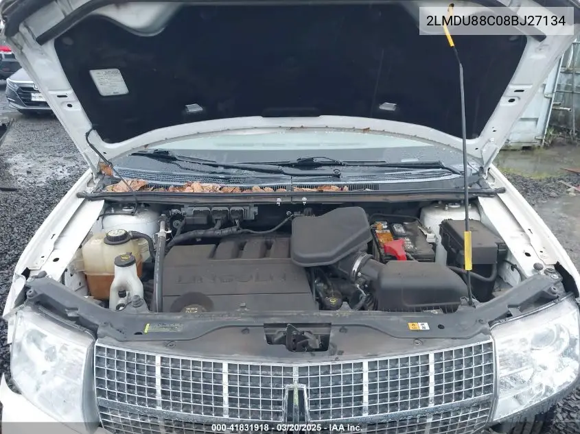 2008 Lincoln Mkx VIN: 2LMDU88C08BJ27134 Lot: 41831918