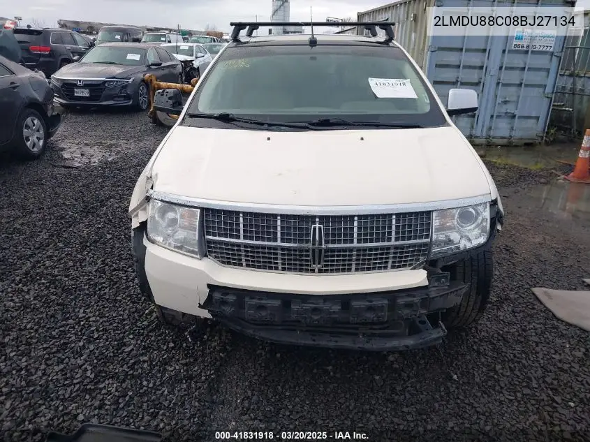 2008 Lincoln Mkx VIN: 2LMDU88C08BJ27134 Lot: 41831918