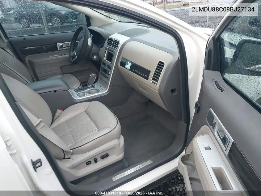 2008 Lincoln Mkx VIN: 2LMDU88C08BJ27134 Lot: 41831918