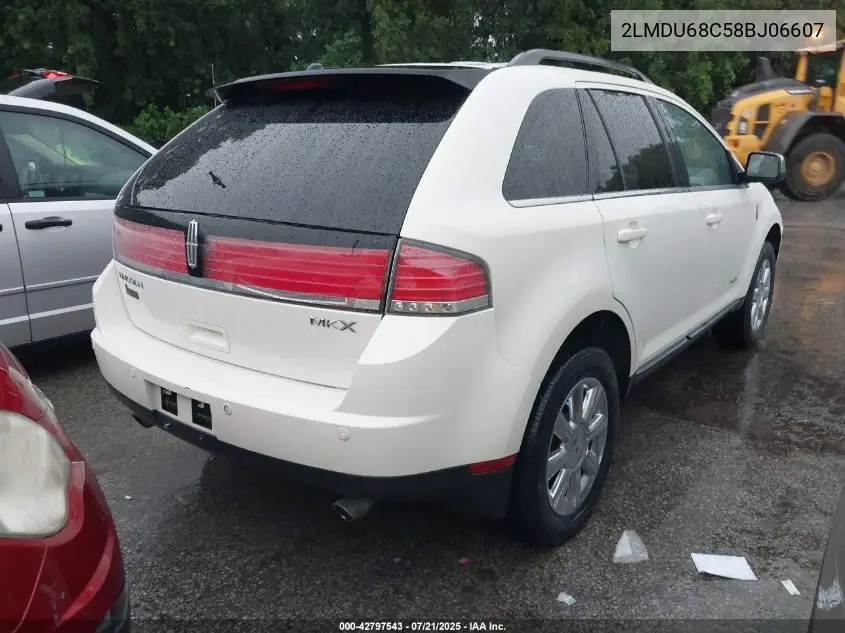 2008 Lincoln Mkx VIN: 2LMDU68C58BJ06607 Lot: 42797543