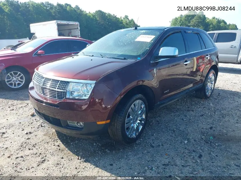 2009 Lincoln Mkx VIN: 2LMDU88C99BJ08244 Lot: 42612898