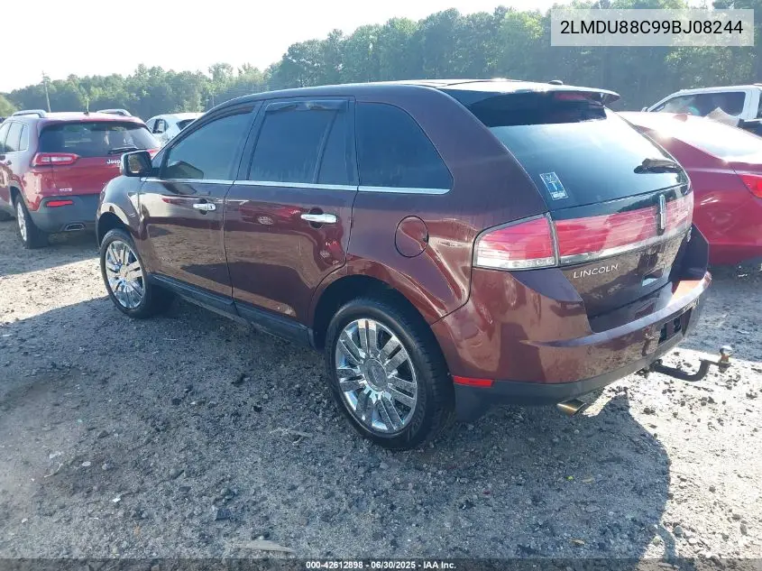2009 Lincoln Mkx VIN: 2LMDU88C99BJ08244 Lot: 42612898