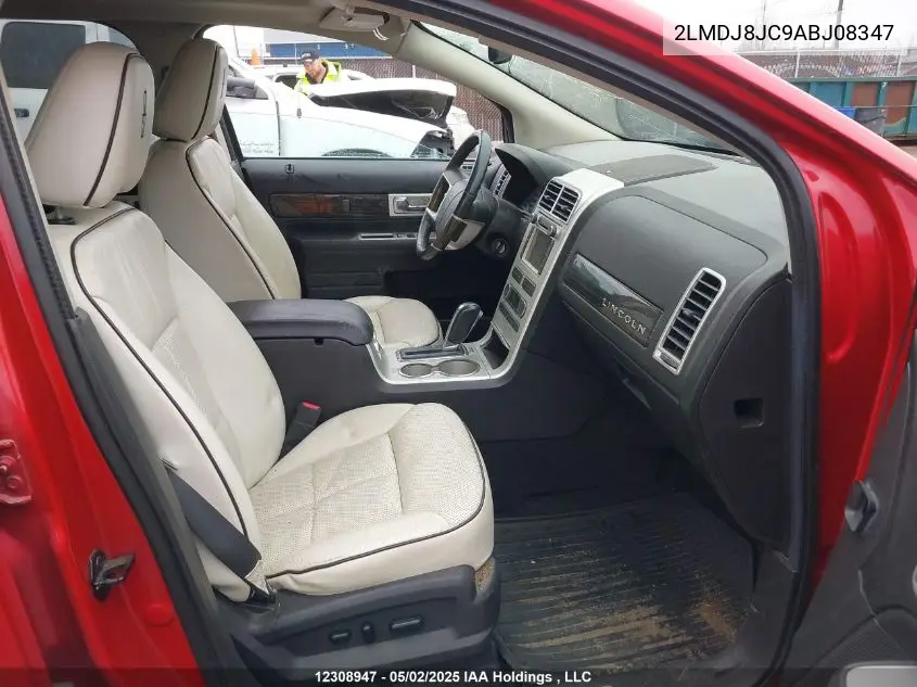 2010 Lincoln Mkx VIN: 2LMDJ8JC9ABJ08347 Lot: 12308947X