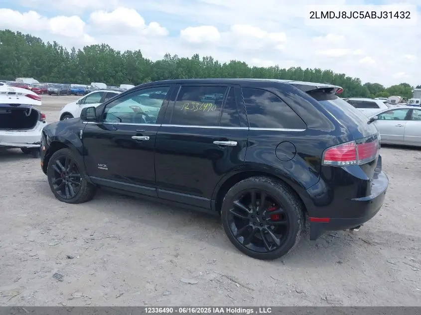 2010 Lincoln Mkx VIN: 2LMDJ8JC5ABJ31432 Lot: 12336490