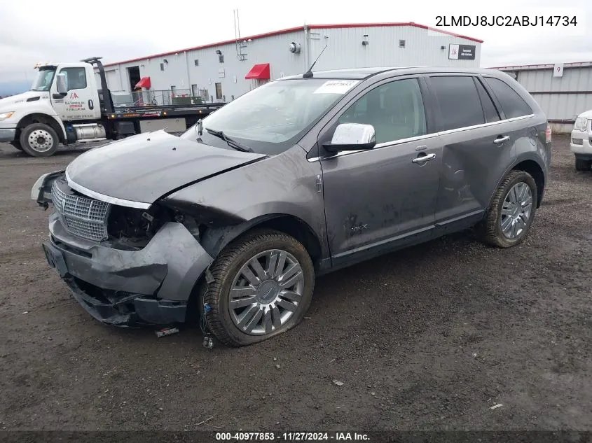2010 Lincoln Mkx VIN: 2LMDJ8JC2ABJ14734 Lot: 40977853
