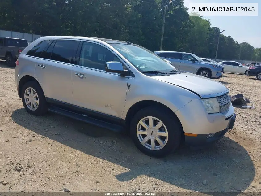 2010 Lincoln Mkx VIN: 2LMDJ6JC1ABJ02045 Lot: 42591821