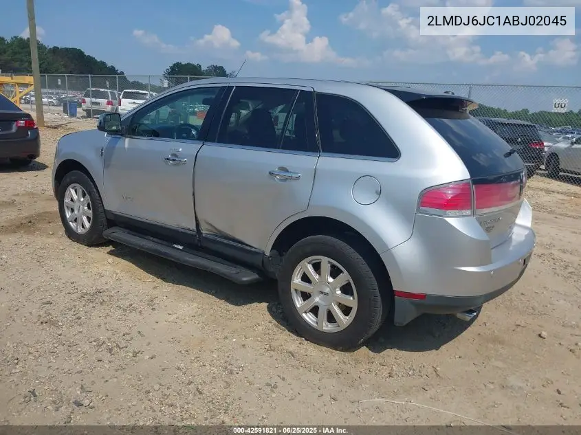 2010 Lincoln Mkx VIN: 2LMDJ6JC1ABJ02045 Lot: 42591821