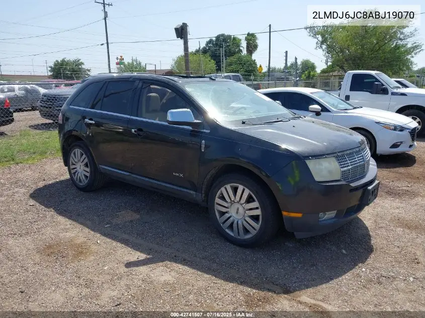 2010 Lincoln Mkx VIN: 2LMDJ6JC8ABJ19070 Lot: 42741507