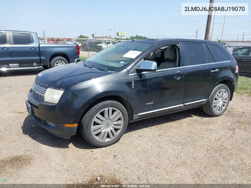 2010 Lincoln Mkx VIN: 2LMDJ6JC8ABJ19070 Lot: 42741507
