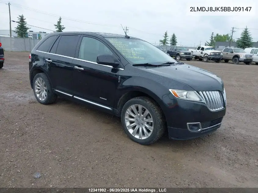 2011 Lincoln Mkx VIN: 2LMDJ8JK5BBJ09147 Lot: 12341992