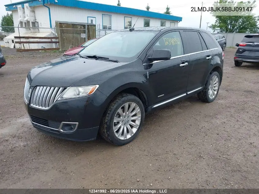 2011 Lincoln Mkx VIN: 2LMDJ8JK5BBJ09147 Lot: 12341992