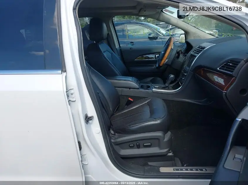 2012 Lincoln Mkx VIN: 2LMDJ8JK9CBL16738 Lot: 42253064