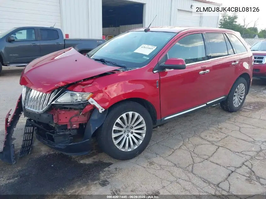 2012 Lincoln Mkx VIN: 2LMDJ8JK4CBL08126 Lot: 42611445