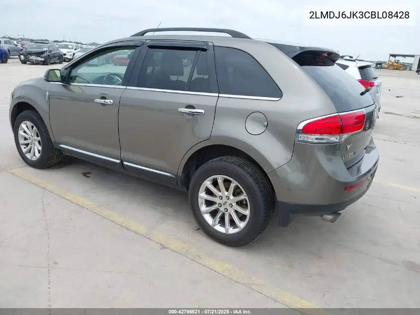 2012 Lincoln Mkx VIN: 2LMDJ6JK3CBL08428 Lot: 42766521