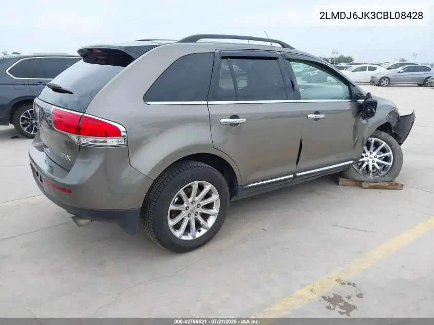 2012 Lincoln Mkx VIN: 2LMDJ6JK3CBL08428 Lot: 42766521