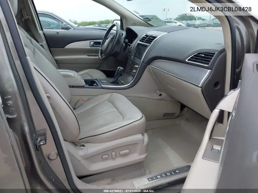2012 Lincoln Mkx VIN: 2LMDJ6JK3CBL08428 Lot: 42766521