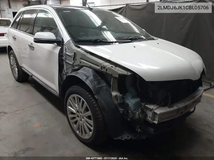 2012 Lincoln Mkx VIN: 2LMDJ6JK1CBL05706 Lot: 42771665