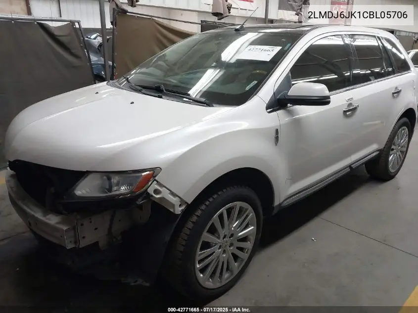 2012 Lincoln Mkx VIN: 2LMDJ6JK1CBL05706 Lot: 42771665