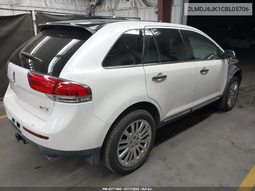 2012 Lincoln Mkx VIN: 2LMDJ6JK1CBL05706 Lot: 42771665