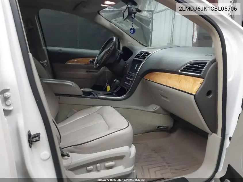 2012 Lincoln Mkx VIN: 2LMDJ6JK1CBL05706 Lot: 42771665