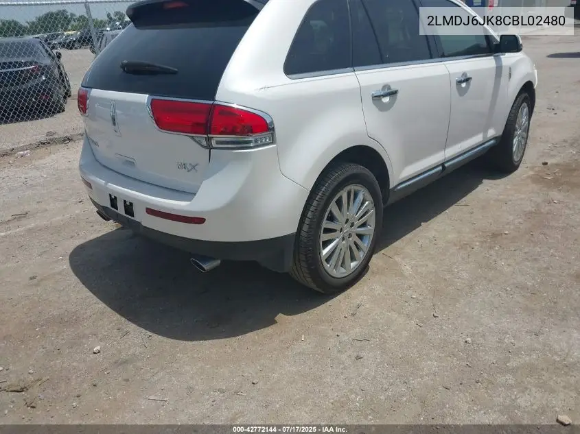 2012 Lincoln Mkx VIN: 2LMDJ6JK8CBL02480 Lot: 42772144