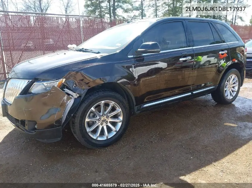 2013 Lincoln Mkx VIN: 2LMDJ6JK1DBL17937 Lot: 41685579