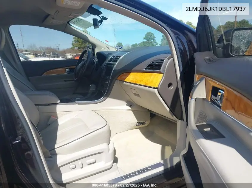 2013 Lincoln Mkx VIN: 2LMDJ6JK1DBL17937 Lot: 41685579