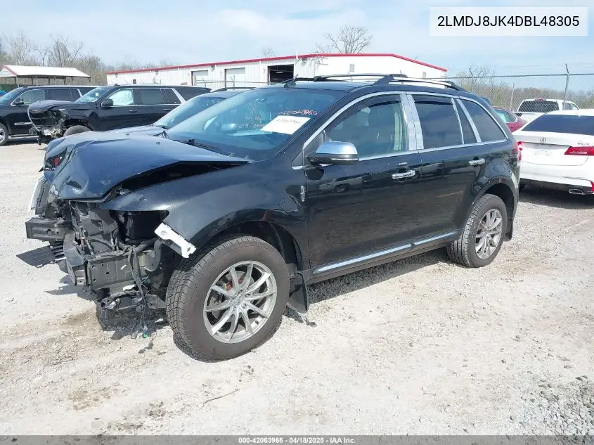 2013 Lincoln Mkx VIN: 2LMDJ8JK4DBL48305 Lot: 42063966