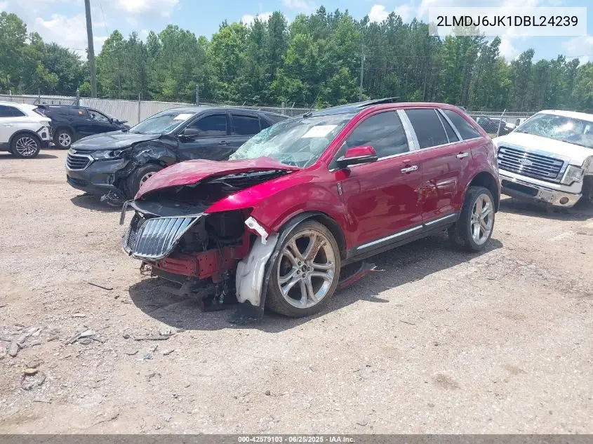 2013 Lincoln Mkx VIN: 2LMDJ6JK1DBL24239 Lot: 42579103