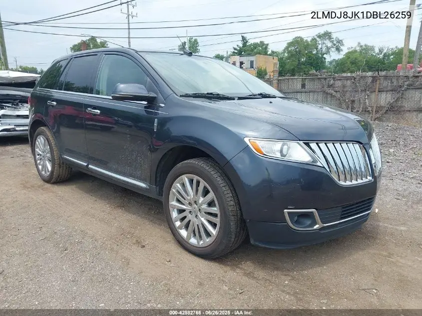 2013 Lincoln Mkx VIN: 2LMDJ8JK1DBL26259 Lot: 42582766