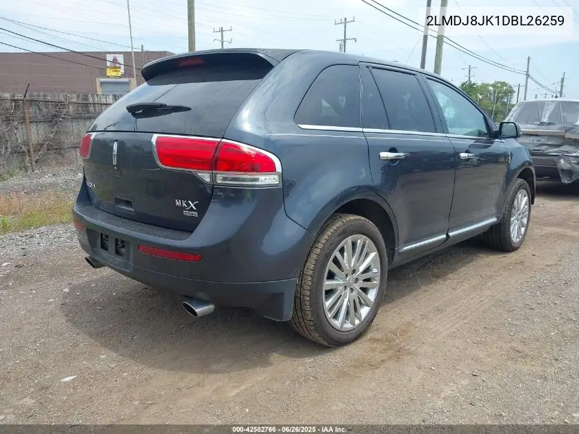 2013 Lincoln Mkx VIN: 2LMDJ8JK1DBL26259 Lot: 42582766