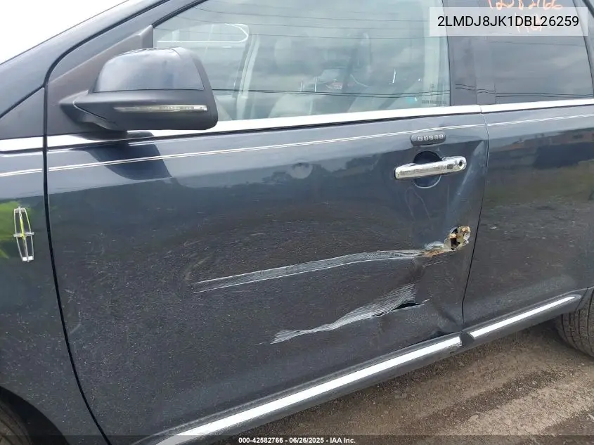 2013 Lincoln Mkx VIN: 2LMDJ8JK1DBL26259 Lot: 42582766