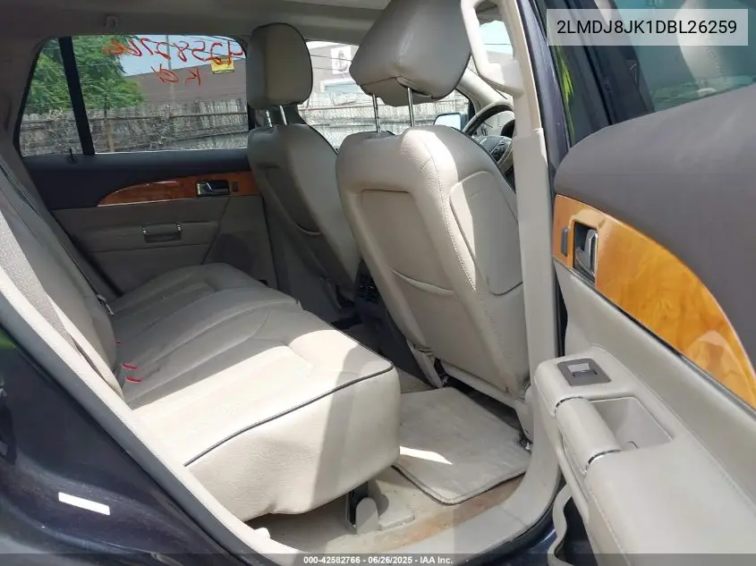2013 Lincoln Mkx VIN: 2LMDJ8JK1DBL26259 Lot: 42582766