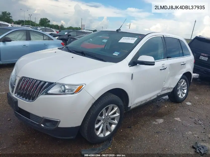2013 Lincoln Mkx VIN: 2LMDJ8JK4DBL37935 Lot: 42601264
