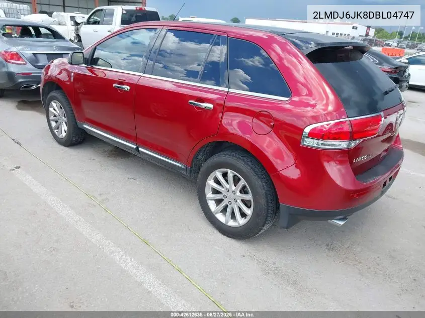 2013 Lincoln Mkx VIN: 2LMDJ6JK8DBL04747 Lot: 42612635