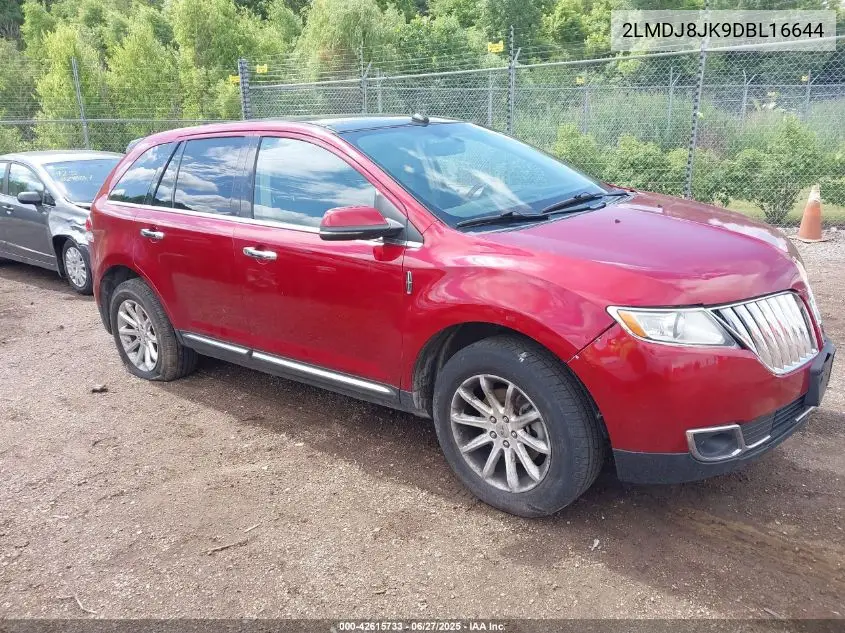 2013 Lincoln Mkx VIN: 2LMDJ8JK9DBL16644 Lot: 42615733